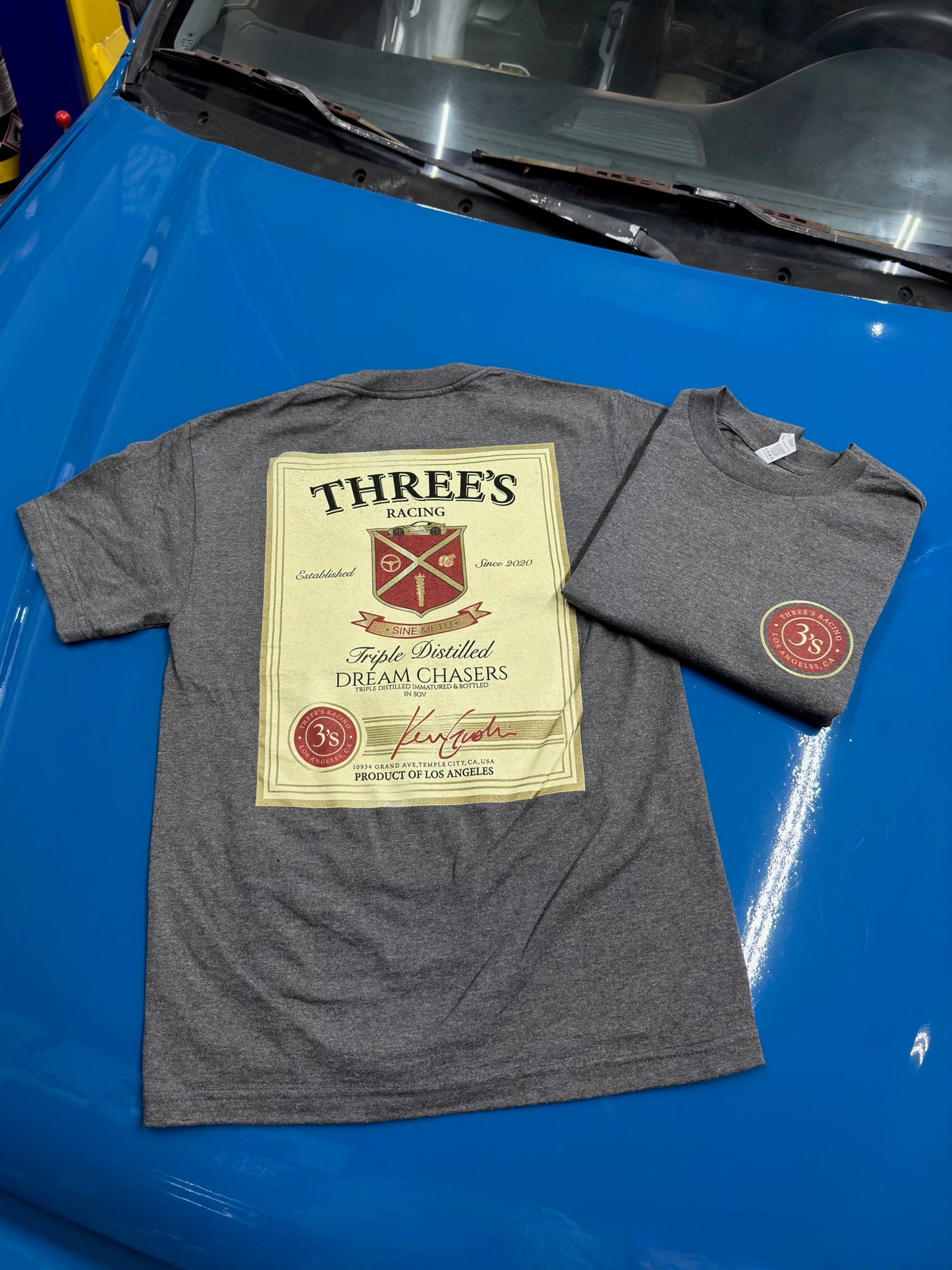 Three's Racing Whiskey Tee