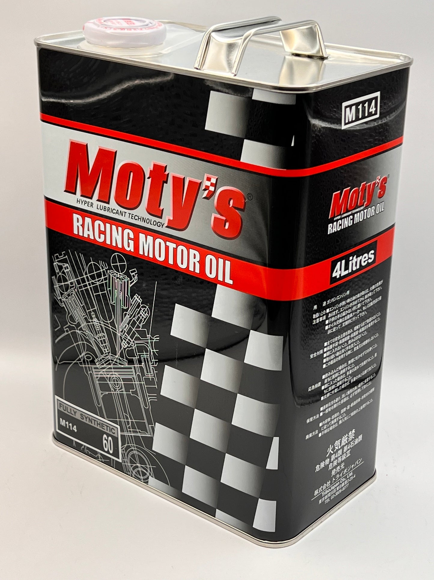 Moty's Racing Motor Oil Fully Synthetic M114(60) 15w60 4 Litre Can